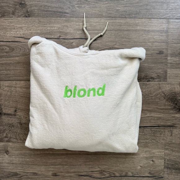 Frank Ocean Tan Natural BLOND Hoodie Pullover Size Medium Adult Unisex Vintage - Picture 10 of 12